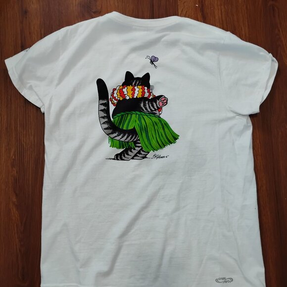 Crazy Shirts Hawaii Kliban Cat Hula Kauai T-Shirt - Picture 7 of 8